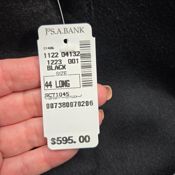 Jos A Bank 100% Cashmere Executive Blazer Men’s 44 Long Black 2 Button - Picture 13 of 16